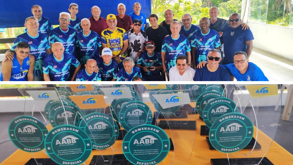 AABB São Luís homenageia atletas das equipes de futebol de aposentados nas edições do CINFAABB e JINFABB