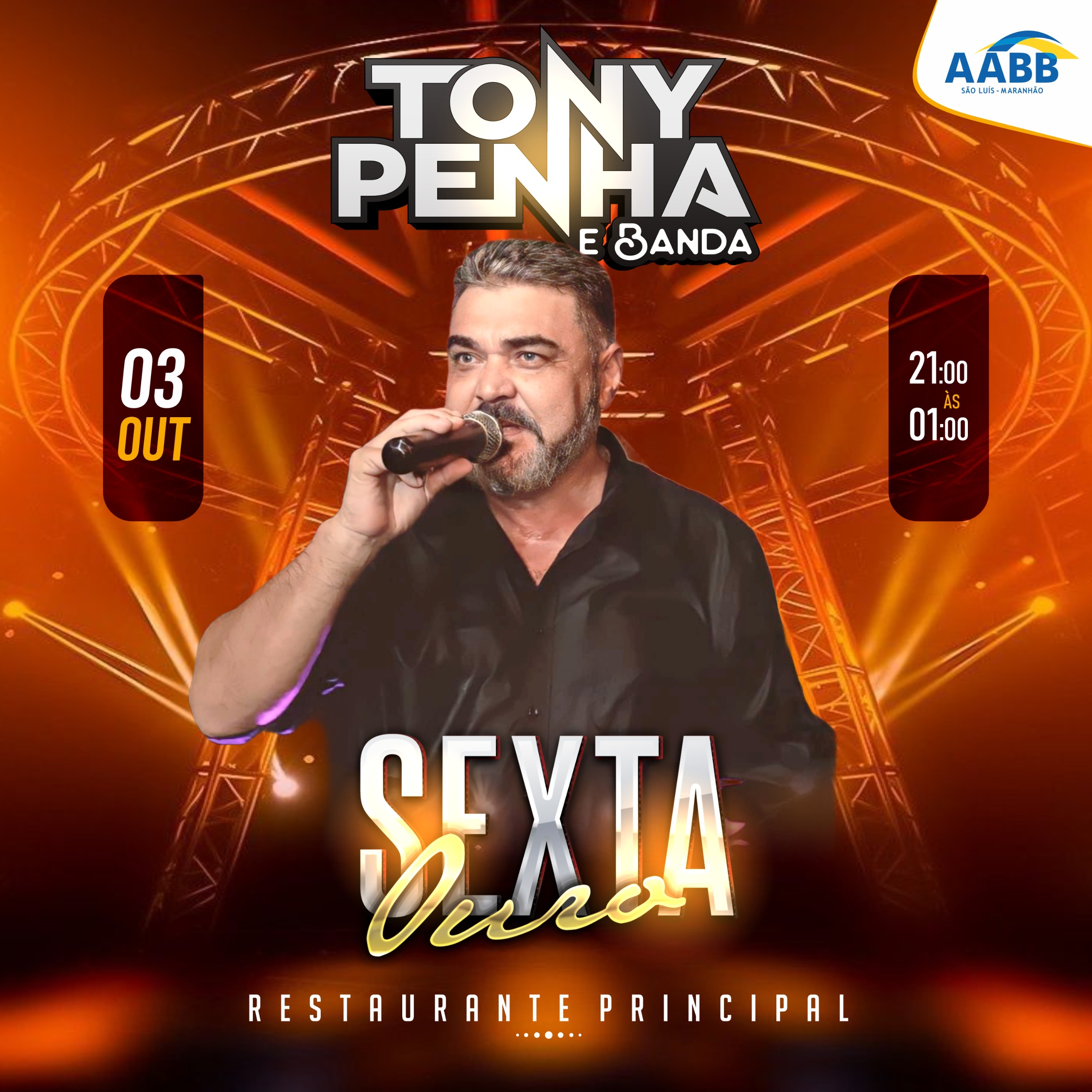 🎶 Tony Penha & Banda em nossa primeira Sexta Ouro de outubro! 🎶
