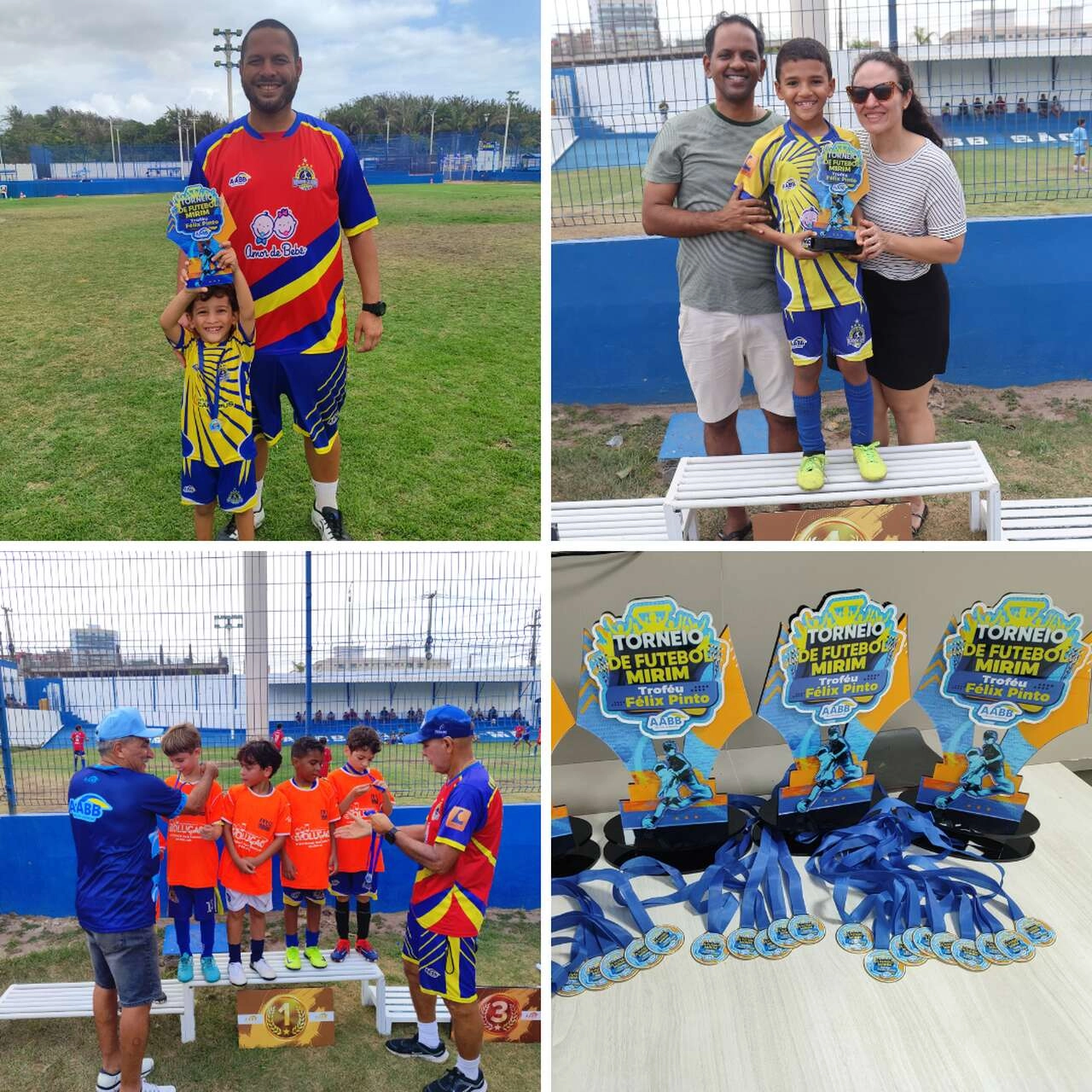 Torneio Félix Pinto de futebol mirim reúne mais de 60 jovens atletas em manhã de futebol e homenagem especial na AABB São Luís!