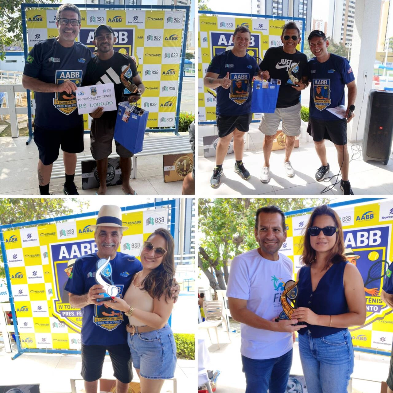 IV Torneio de Tênis de Quadra Presidente Félix Pinto reúne esporte, integração e solidariedade na AABB São Luís