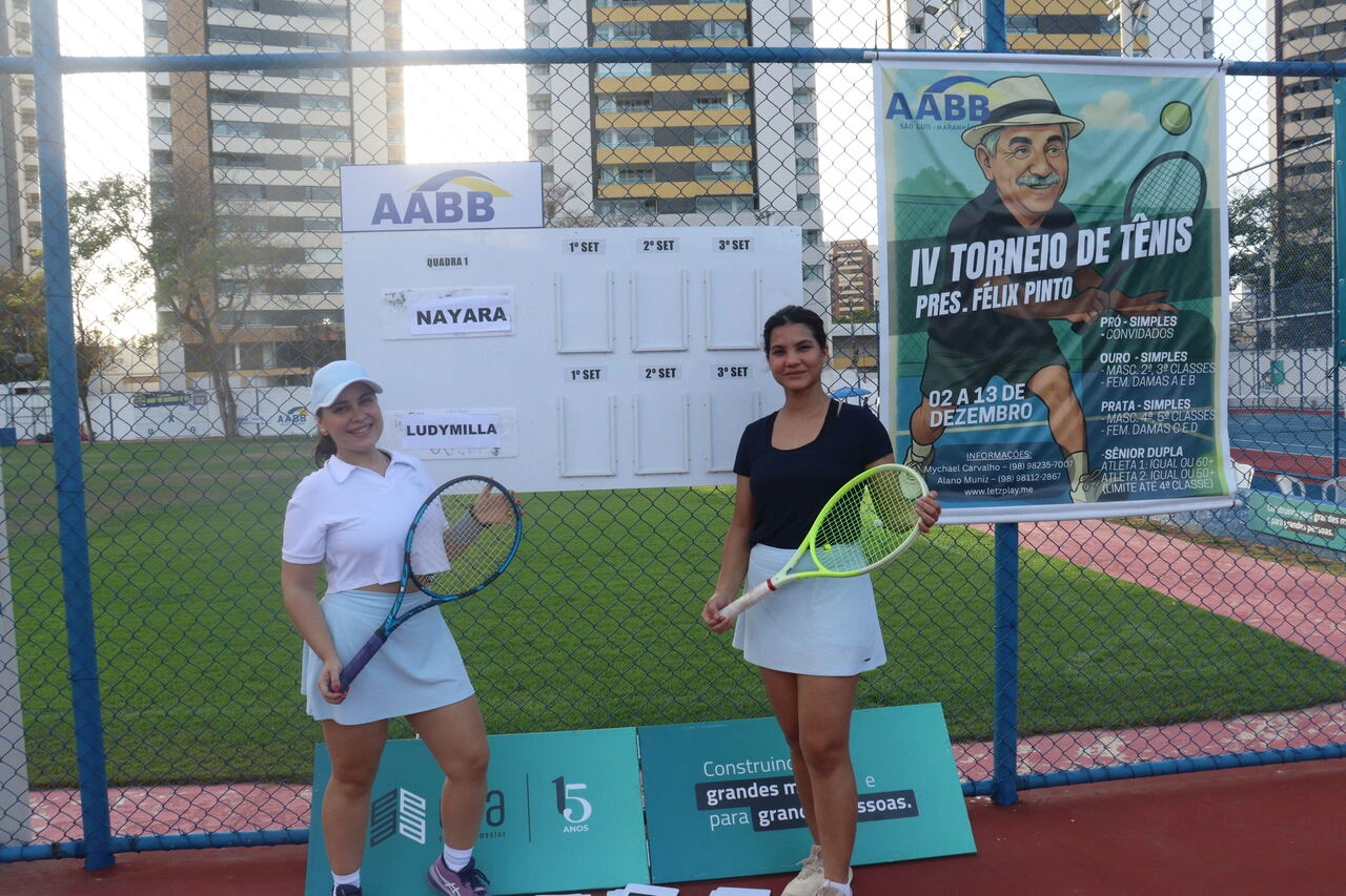 IV Torneio de Tênis de Quadra Presidente Félix Pinto reúne esporte, integração e solidariedade na AABB São Luís