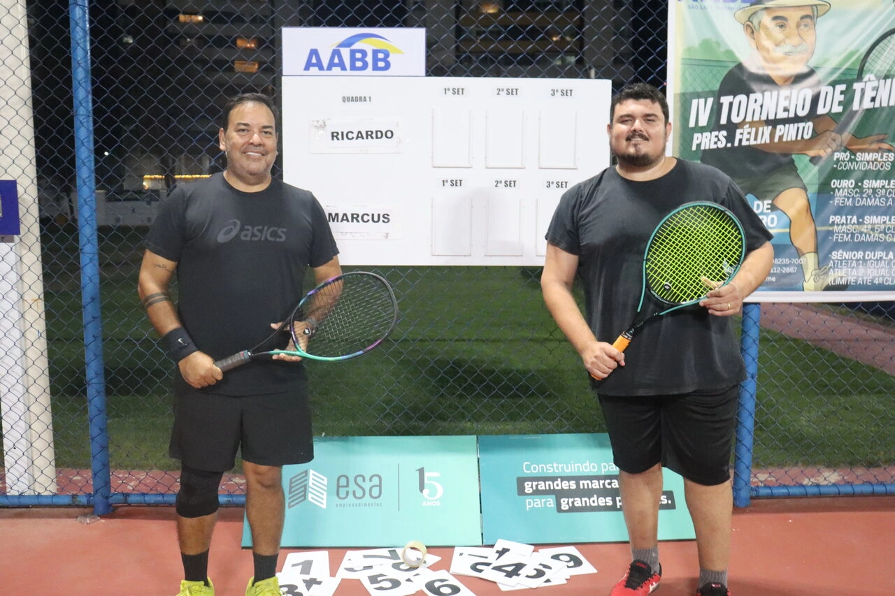 IV Torneio de Tênis de Quadra Presidente Félix Pinto reúne esporte, integração e solidariedade na AABB São Luís