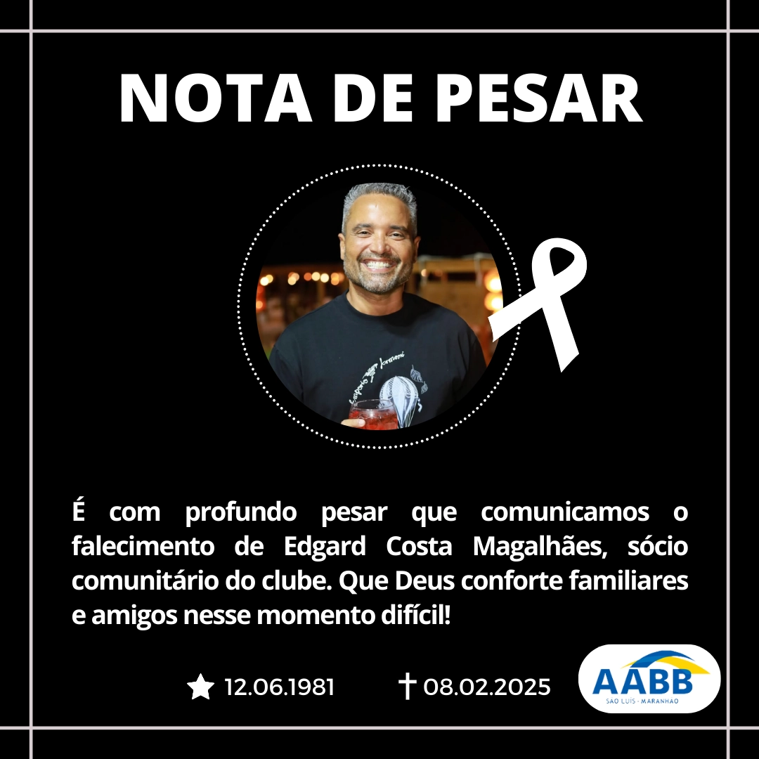 Nota de Pesar: Edgard Costa Magalhães