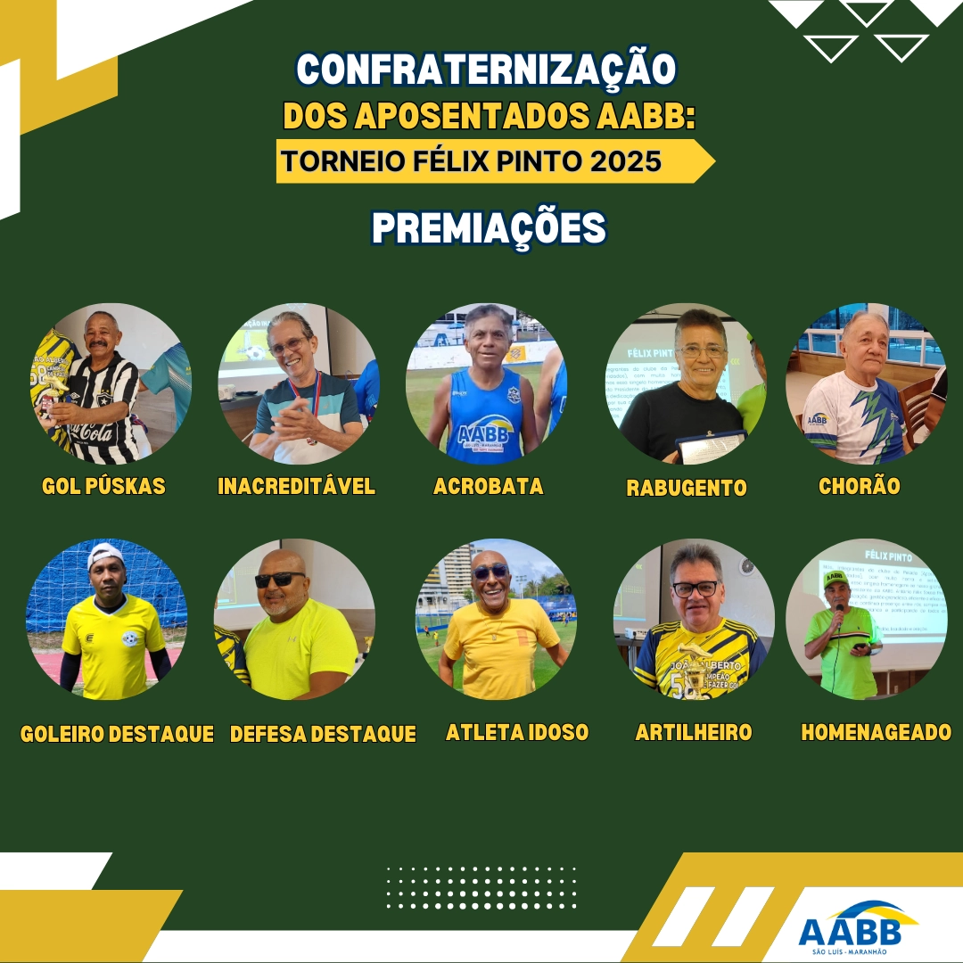 Confraternização dos Aposentados AABB – Temporada 2025 celebra a conclusão do Campeonato de Futebol e fortalece laços de amizade