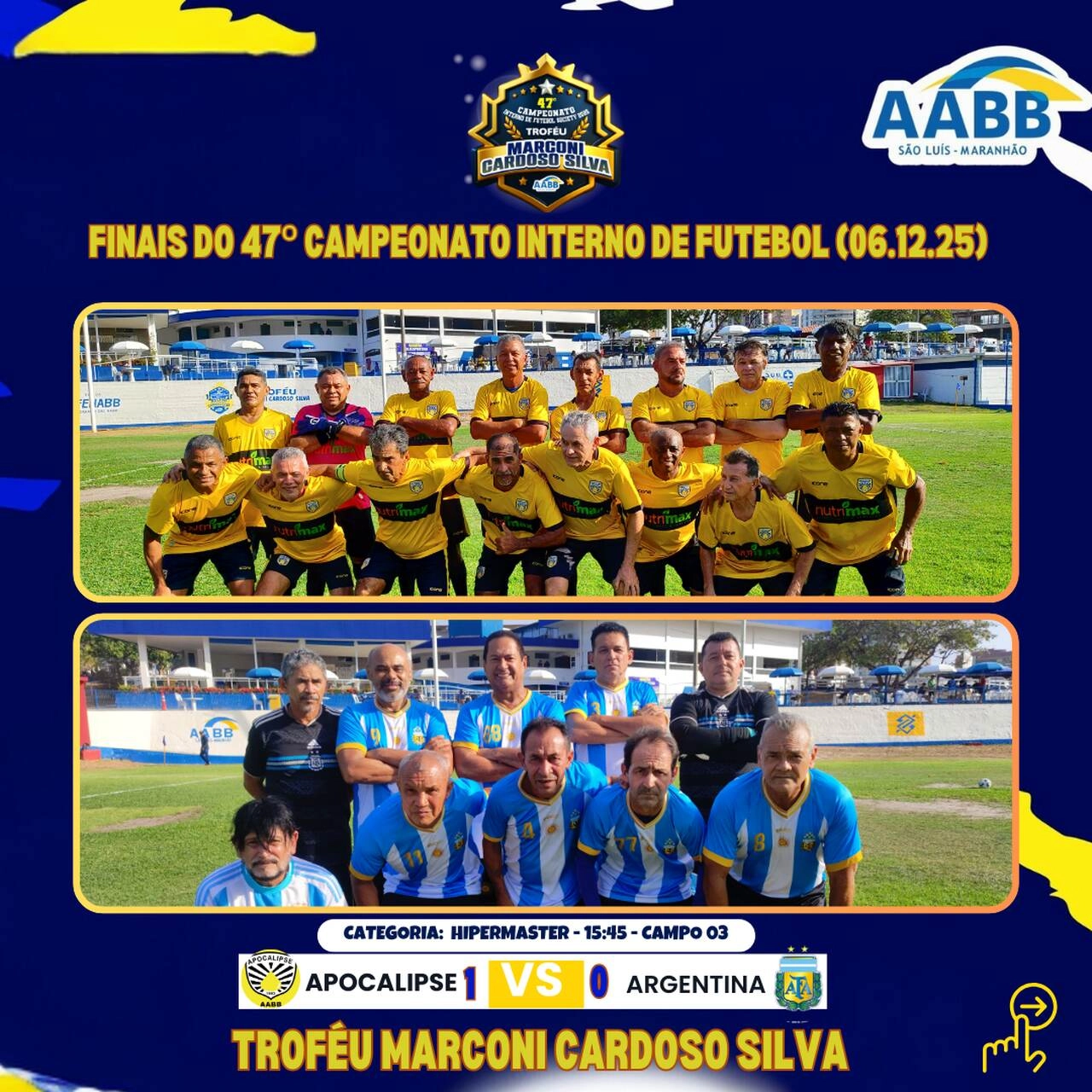 Finais do 47º Campeonato Interno de Futebol da AABB São Luís